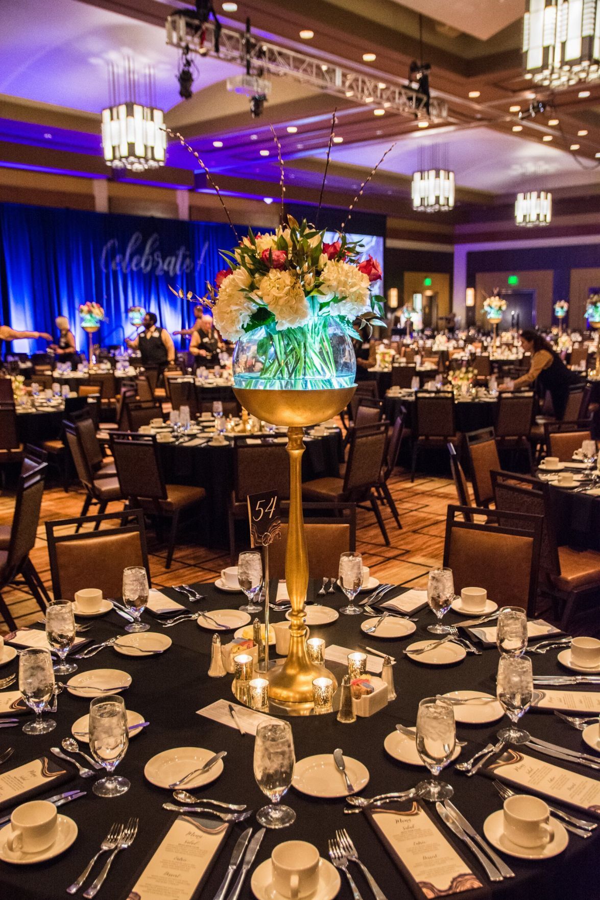 Table setting at the event